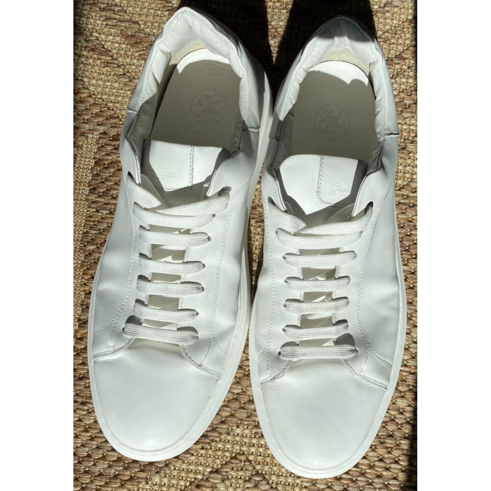 Good Man Brand Legend London All White Leather Sneakers Size 13 Russell Wilson